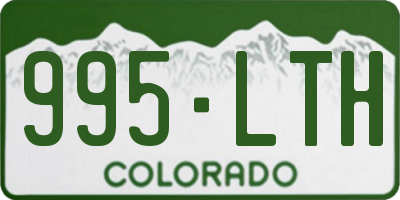 CO license plate 995LTH