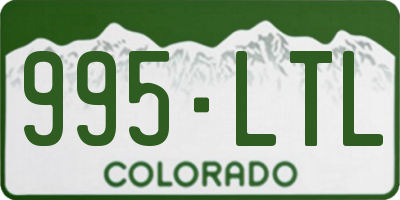CO license plate 995LTL