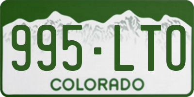 CO license plate 995LTO
