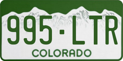 CO license plate 995LTR