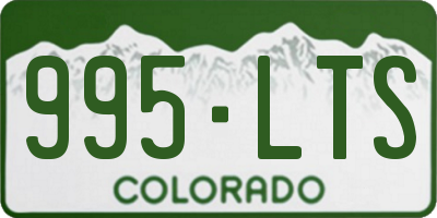 CO license plate 995LTS