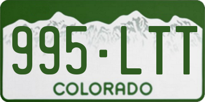 CO license plate 995LTT