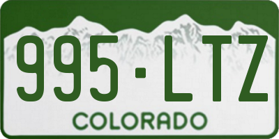 CO license plate 995LTZ