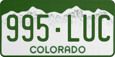 CO license plate 995LUC