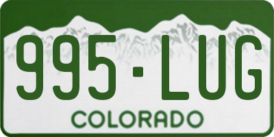 CO license plate 995LUG
