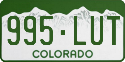 CO license plate 995LUT
