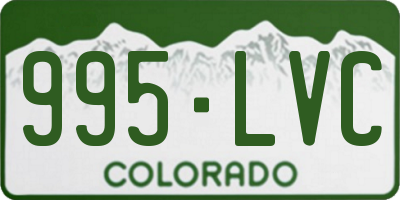 CO license plate 995LVC