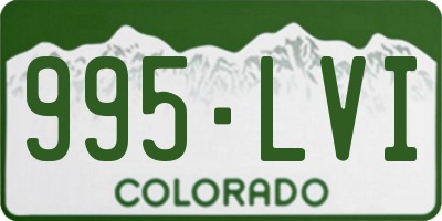 CO license plate 995LVI