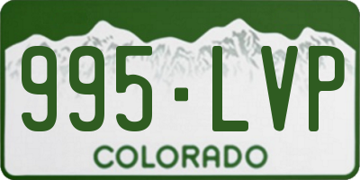 CO license plate 995LVP