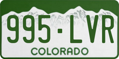 CO license plate 995LVR