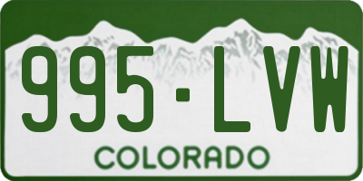CO license plate 995LVW