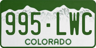 CO license plate 995LWC