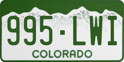 CO license plate 995LWI