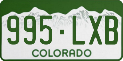 CO license plate 995LXB