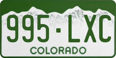 CO license plate 995LXC