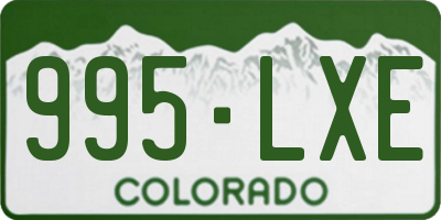 CO license plate 995LXE