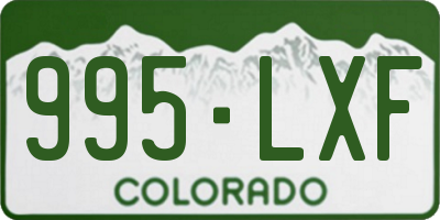 CO license plate 995LXF