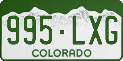 CO license plate 995LXG