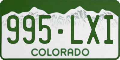 CO license plate 995LXI