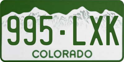 CO license plate 995LXK