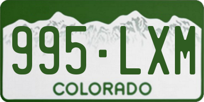CO license plate 995LXM