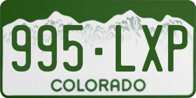 CO license plate 995LXP