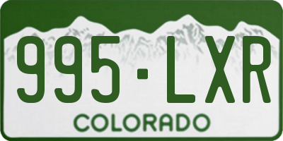 CO license plate 995LXR