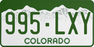 CO license plate 995LXY