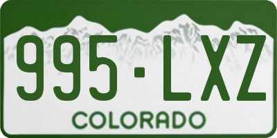 CO license plate 995LXZ