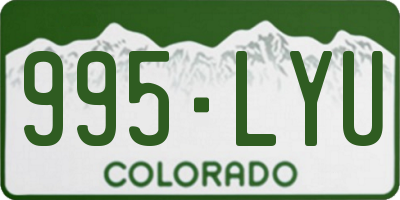CO license plate 995LYU