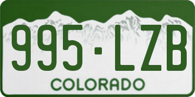 CO license plate 995LZB