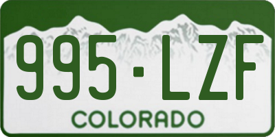 CO license plate 995LZF