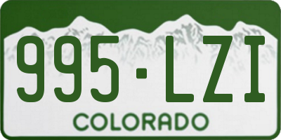 CO license plate 995LZI