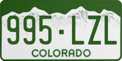 CO license plate 995LZL