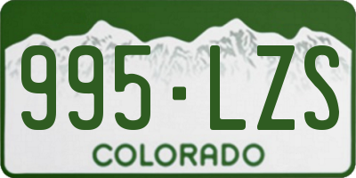 CO license plate 995LZS