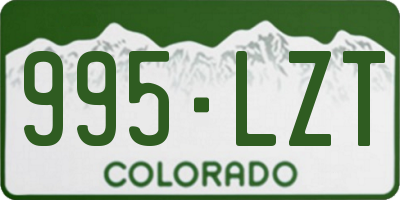 CO license plate 995LZT