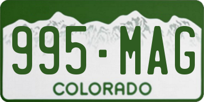 CO license plate 995MAG