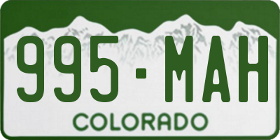 CO license plate 995MAH