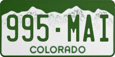 CO license plate 995MAI
