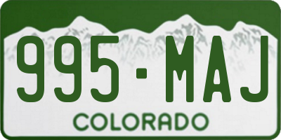 CO license plate 995MAJ