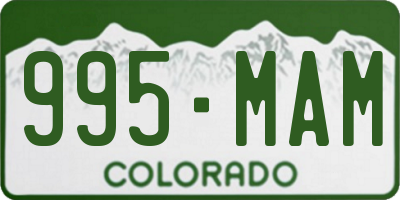 CO license plate 995MAM