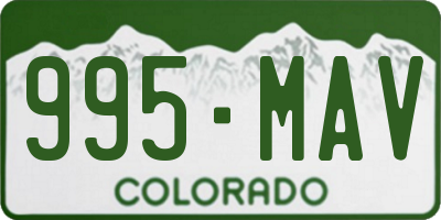 CO license plate 995MAV