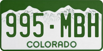 CO license plate 995MBH