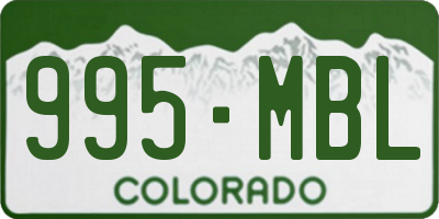 CO license plate 995MBL