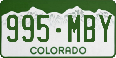 CO license plate 995MBY