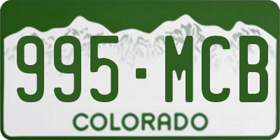 CO license plate 995MCB