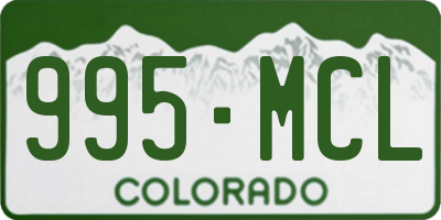 CO license plate 995MCL