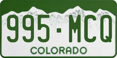 CO license plate 995MCQ