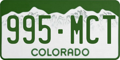 CO license plate 995MCT