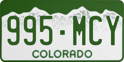 CO license plate 995MCY